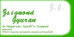 zsigmond gyuran business card